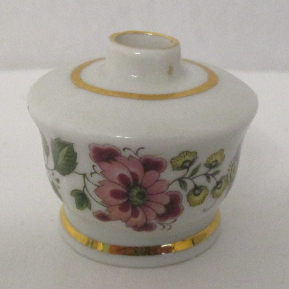 Limoges France Porcelain Inkwell Quill Holder